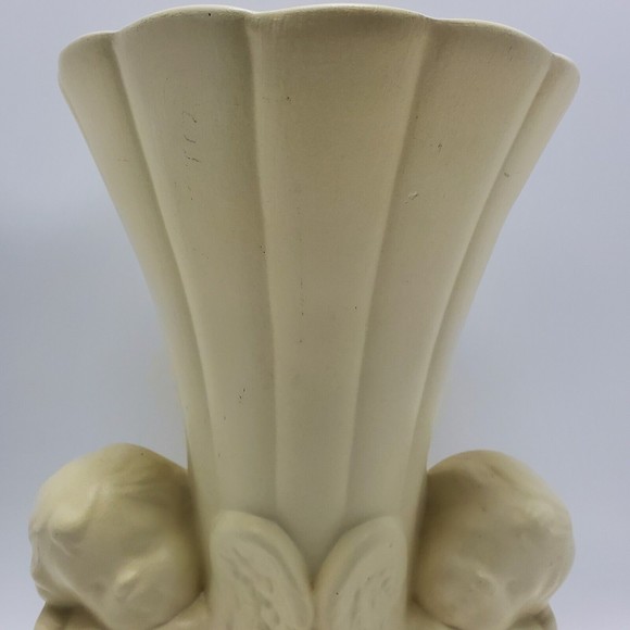 Made in Canada Double Cherub Decorative Vase Ceramic Pottery 10.5 Inches - Picture 12 of 12
